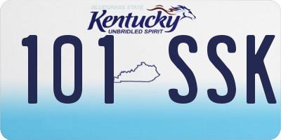 KY license plate 101SSK
