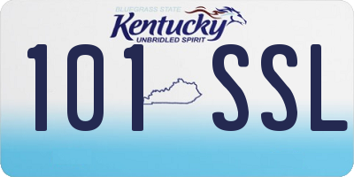 KY license plate 101SSL