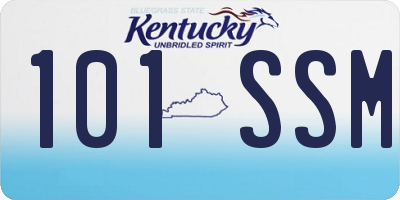KY license plate 101SSM