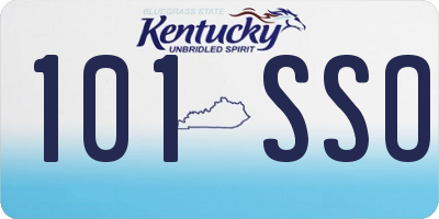 KY license plate 101SSO