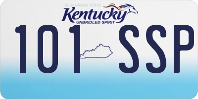 KY license plate 101SSP