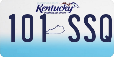 KY license plate 101SSQ