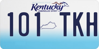 KY license plate 101TKH