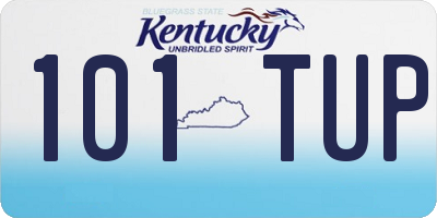 KY license plate 101TUP