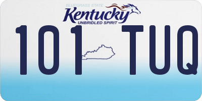 KY license plate 101TUQ