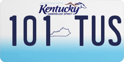KY license plate 101TUS