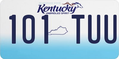 KY license plate 101TUU