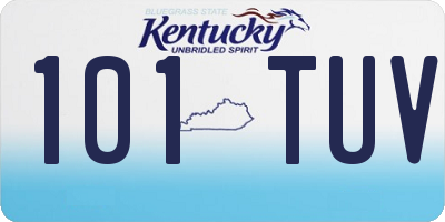 KY license plate 101TUV