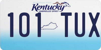 KY license plate 101TUX