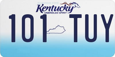 KY license plate 101TUY