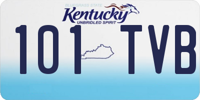 KY license plate 101TVB