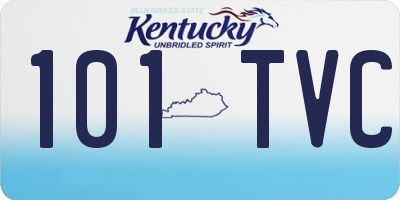 KY license plate 101TVC