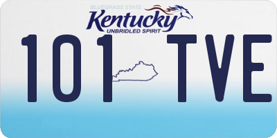 KY license plate 101TVE
