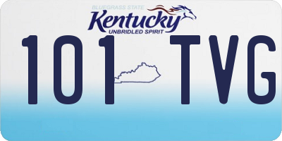 KY license plate 101TVG