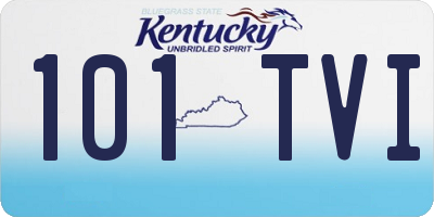 KY license plate 101TVI