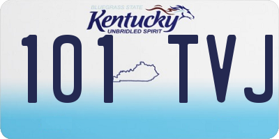 KY license plate 101TVJ