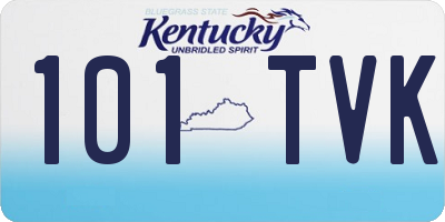 KY license plate 101TVK