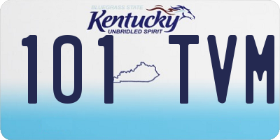 KY license plate 101TVM