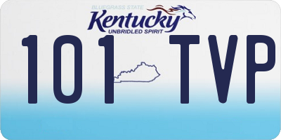 KY license plate 101TVP