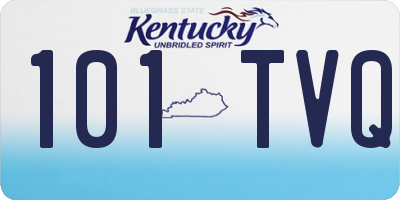 KY license plate 101TVQ