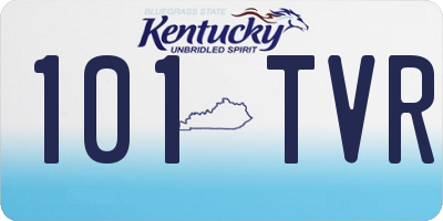 KY license plate 101TVR
