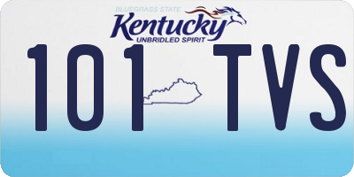 KY license plate 101TVS