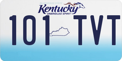 KY license plate 101TVT