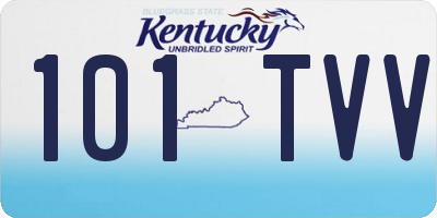 KY license plate 101TVV