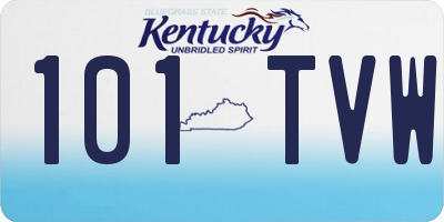KY license plate 101TVW