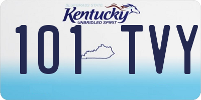 KY license plate 101TVY