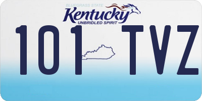 KY license plate 101TVZ