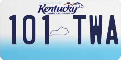KY license plate 101TWA