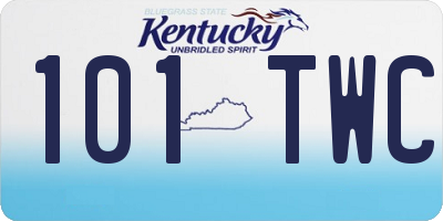KY license plate 101TWC