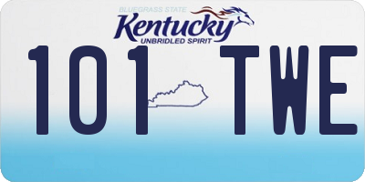 KY license plate 101TWE