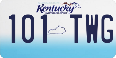 KY license plate 101TWG