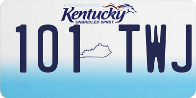 KY license plate 101TWJ