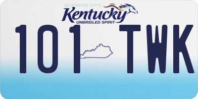 KY license plate 101TWK