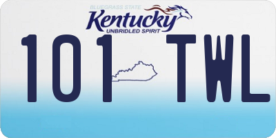 KY license plate 101TWL