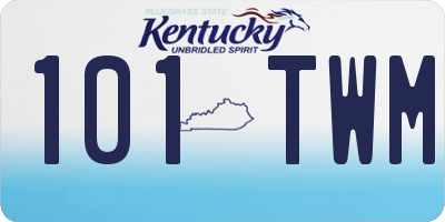 KY license plate 101TWM