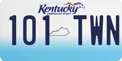 KY license plate 101TWN