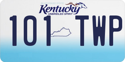 KY license plate 101TWP