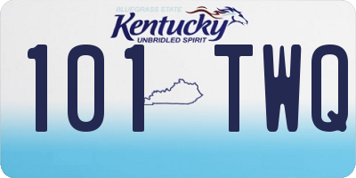 KY license plate 101TWQ