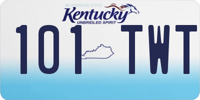 KY license plate 101TWT
