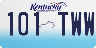 KY license plate 101TWW