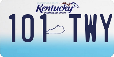 KY license plate 101TWY