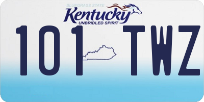 KY license plate 101TWZ