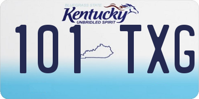 KY license plate 101TXG