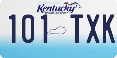 KY license plate 101TXK