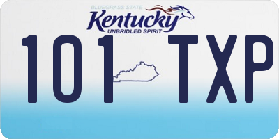 KY license plate 101TXP