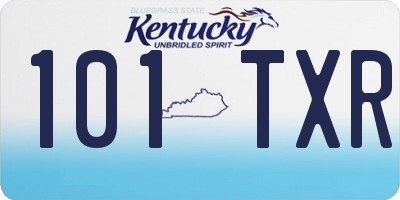 KY license plate 101TXR